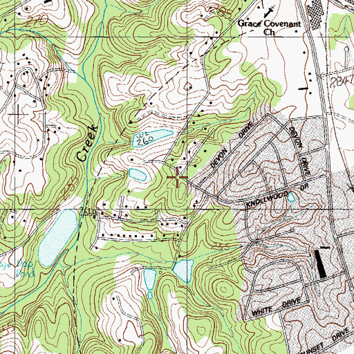 Topographic Map of Jack W Greer Pond Dam D-2887, SC