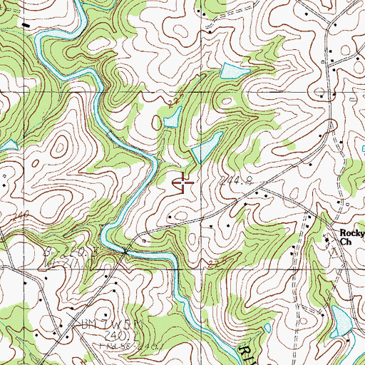 Topographic Map of Trickle Lake Dam D-2896, SC