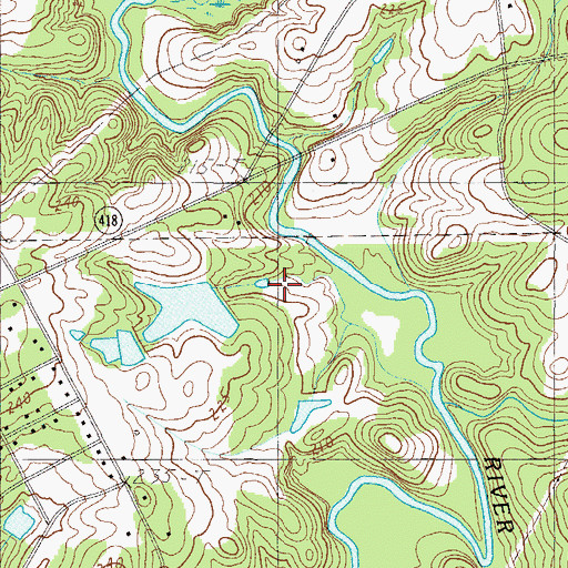 Topographic Map of Pete Pond Dam Number Two D-2899, SC