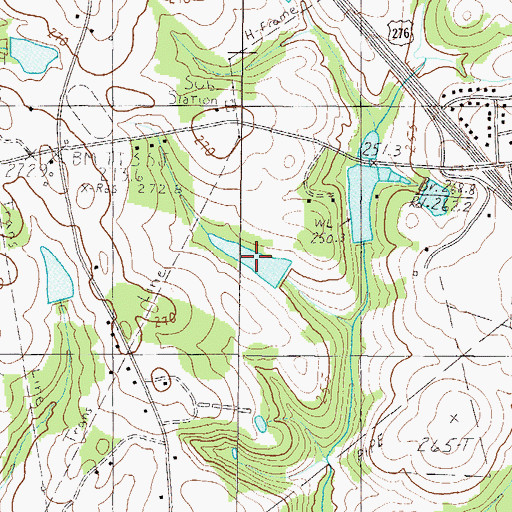 Topographic Map of Thads Pond, SC