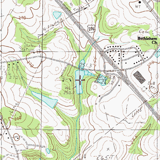 Topographic Map of Martin Pond, SC