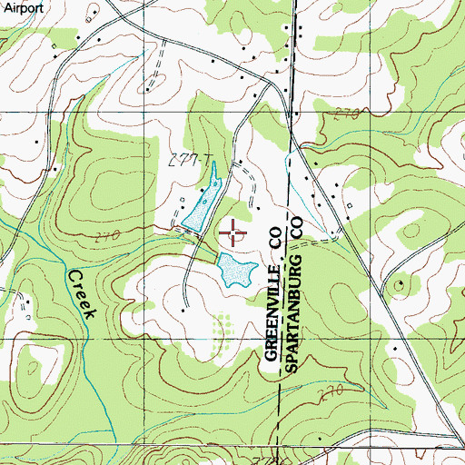 Topographic Map of Vaughn Pond Dam D-2910, SC