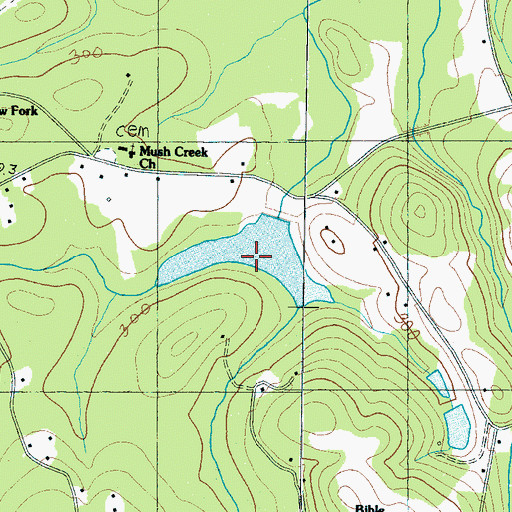 Topographic Map of Watershed Lake Number 4c, SC