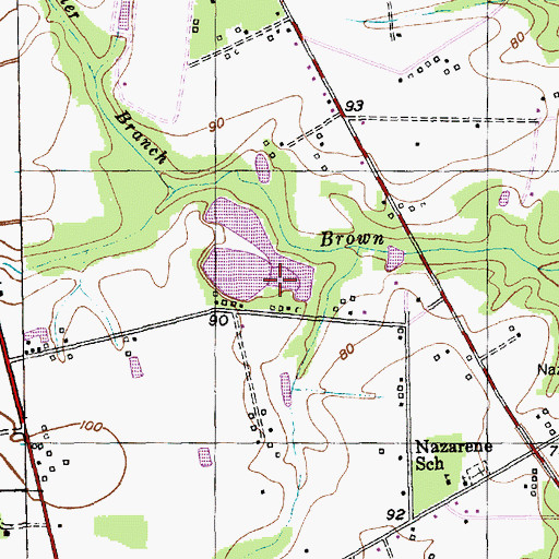 Topographic Map of McMillen Upper Pond Dam D-0514, SC