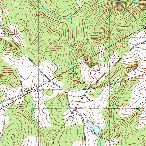 Topographic Map of F Revves Pond Dam D-3264, SC