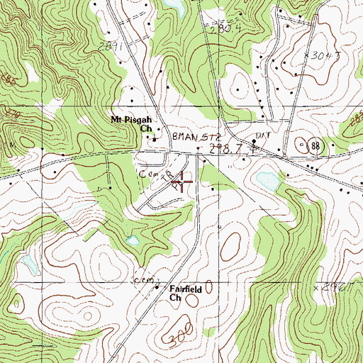 Topographic Map of Gro-Mor Pond Dam D-3127, SC