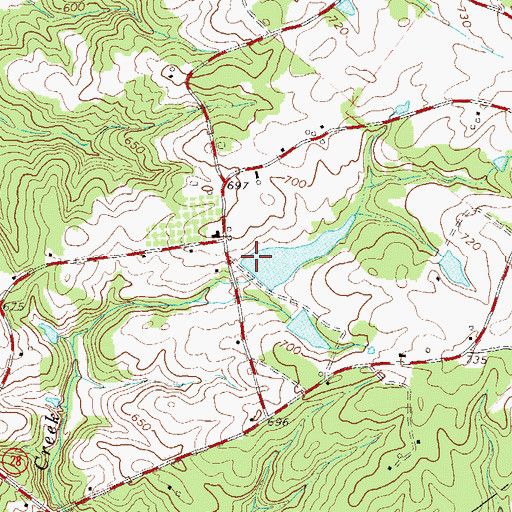 Topographic Map of Hall Pond Dam D-3136, SC