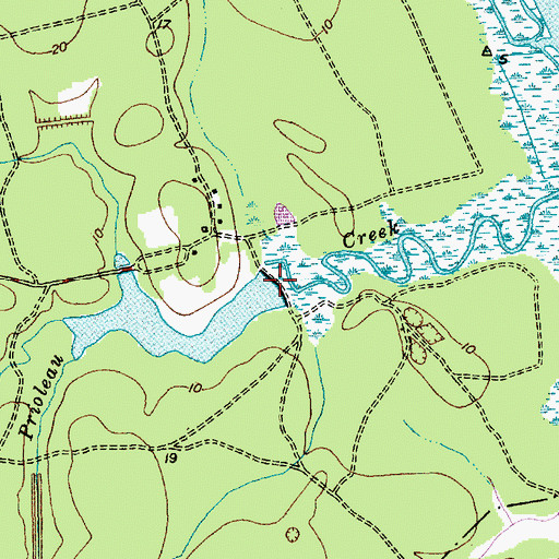 Topographic Map of Legendre Headquarters Pond Dam D-3476, SC