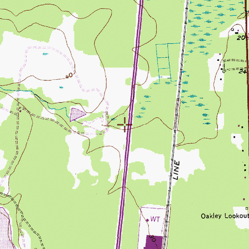Topographic Map of South Carolina Noname 08046 D-3477 Dam, SC