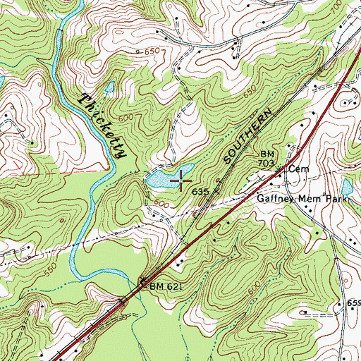 Topographic Map of Brumbach Pond Dam D-3412, SC