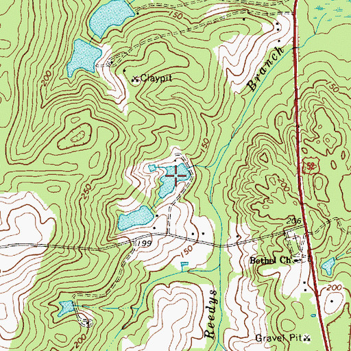 Topographic Map of Petros Lake, SC