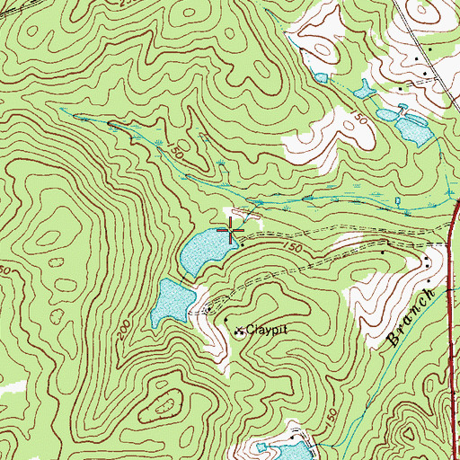 Topographic Map of Rogers Pond Dam D-3232, SC