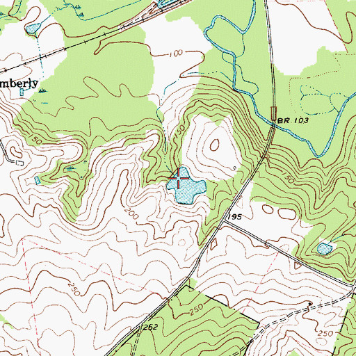 Topographic Map of Eskridge Pond Dam D-3221, SC