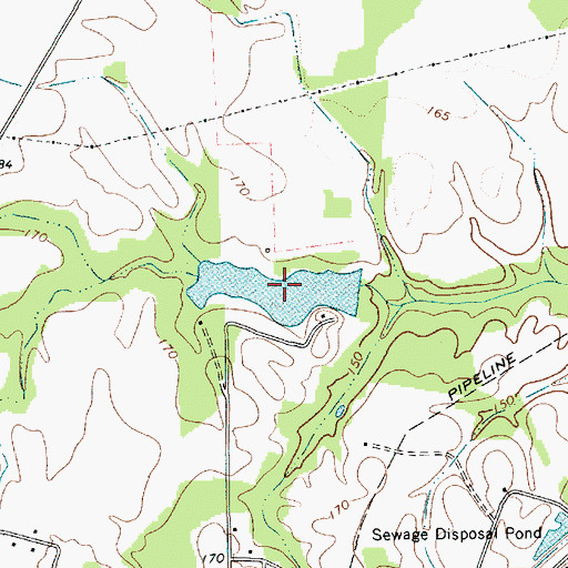 Topographic Map of Laney Pond, SC