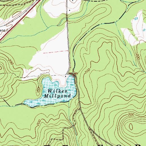 Topographic Map of Wilkes Millpond Dam D-3211, SC