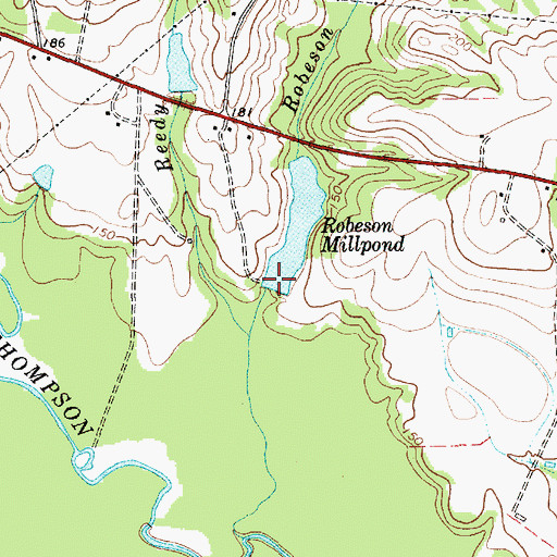 Topographic Map of Robeson Millpond Dam D-3207, SC