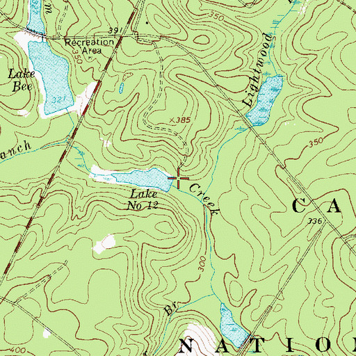 Topographic Map of Lake Number 12 Dam D-3196, SC