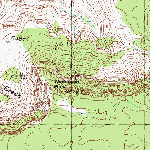 Topographic Map of Thompson Point, AZ