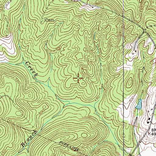 Topographic Map of Pool J Dam D-3182, SC