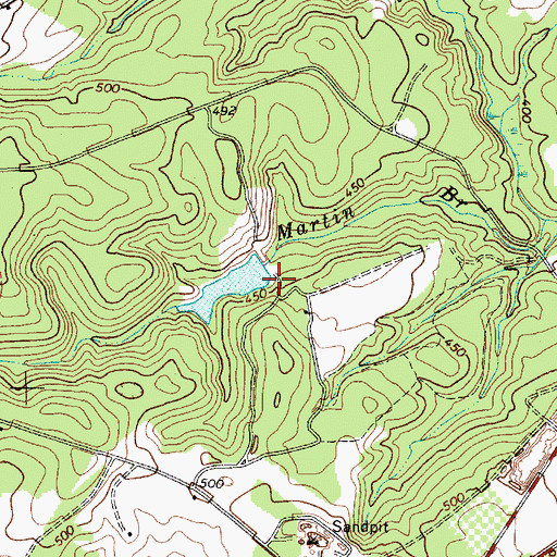 Topographic Map of Martin Pond Dam D-3178, SC
