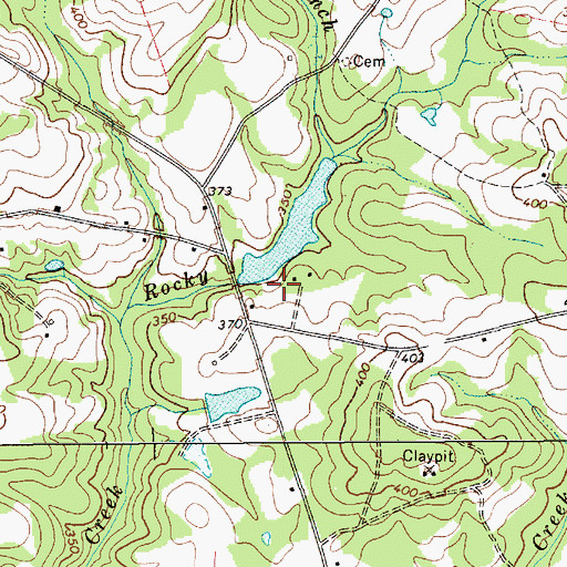 Topographic Map of Knight Mill Pond Dam D-3176, SC