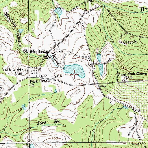 Topographic Map of Meeting House Pond Dam D-1825, SC