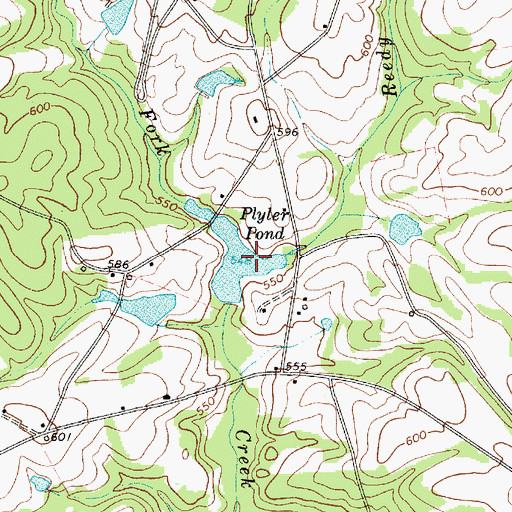 Topographic Map of Ethel Plyler Pond Dam D-3171, SC