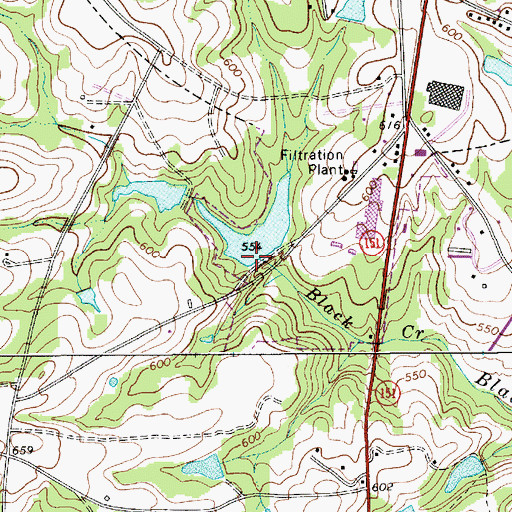 Topographic Map of Town Pond Dam D-3170, SC