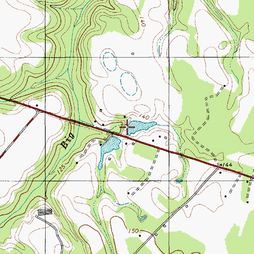 Topographic Map of Edna Ward Pond Dam D-3492, SC