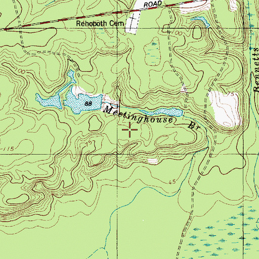 Topographic Map of Shaw Pond Dam D-3509, SC