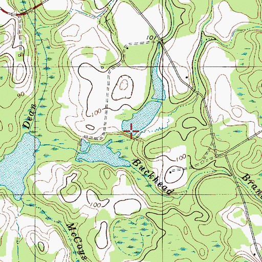 Topographic Map of Lees Number Three Pond Dam D-3506, SC