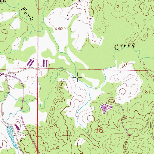 Topographic Map of North Fork Yellowleaf Creek, AL