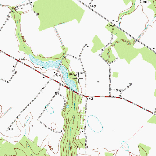 Topographic Map of Atkinson Invst Pond Dam D-3545, SC