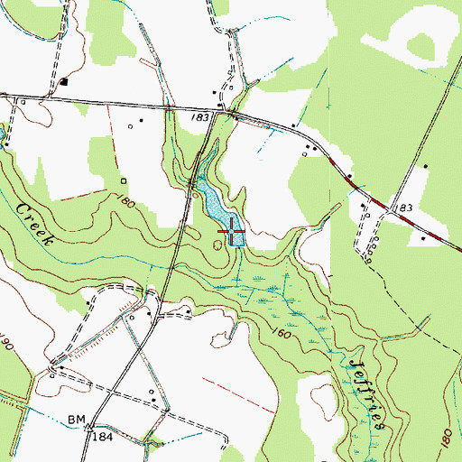 Topographic Map of Wildes Pond Dam D-3524, SC