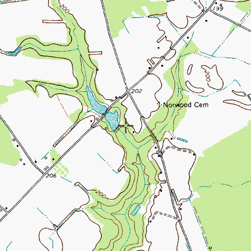 Topographic Map of Wilds Pond Dam D-3522, SC