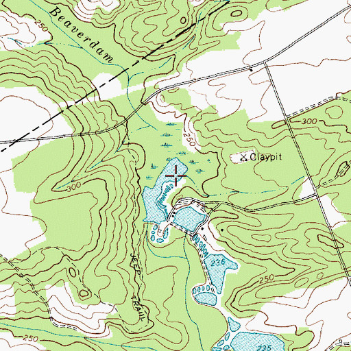 Topographic Map of Charlie Luthers Pond Dam D-3510, SC