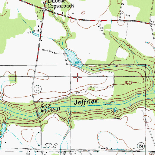 Topographic Map of Galloway Pond Dam D-3536, SC