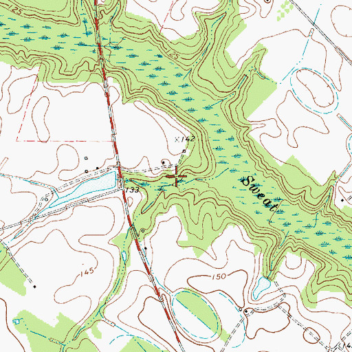 Topographic Map of Hamer Pond Dam D-3595, SC