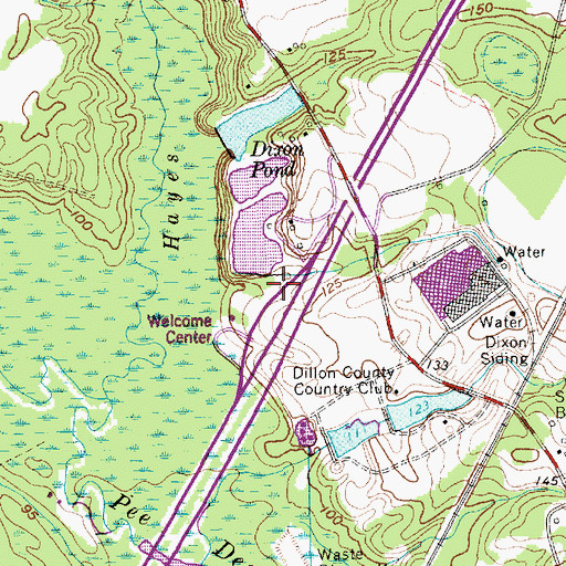 Topographic Map of Carmichael Oil Company Pond Dam D-3596, SC
