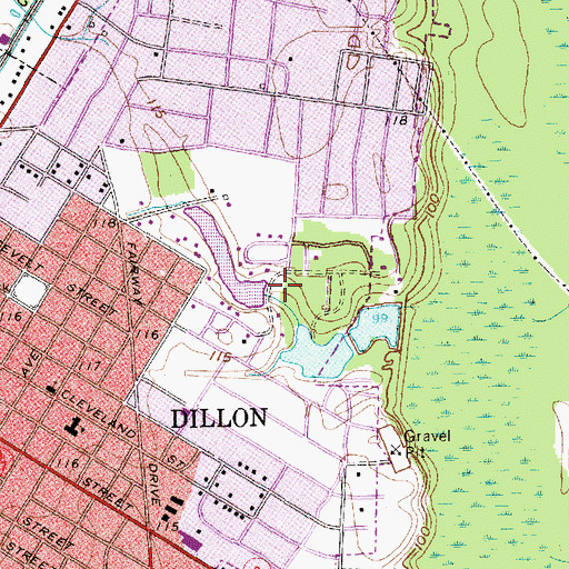 Topographic Map of Squires Lake Dam D-0851, SC