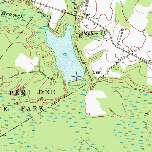 Topographic Map of Prr Dee State Park Dam D-3602, SC