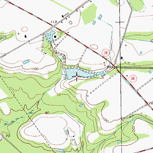 Topographic Map of Coleman Pond Dam D-3603, SC