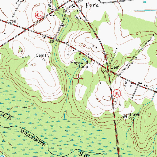 Topographic Map of Fowlers Third Pond Dam D-3606, SC