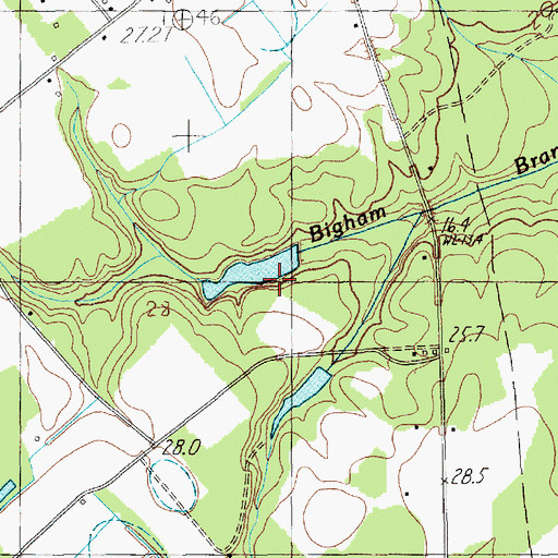 Topographic Map of Bowling Pond Dam D-3580, SC