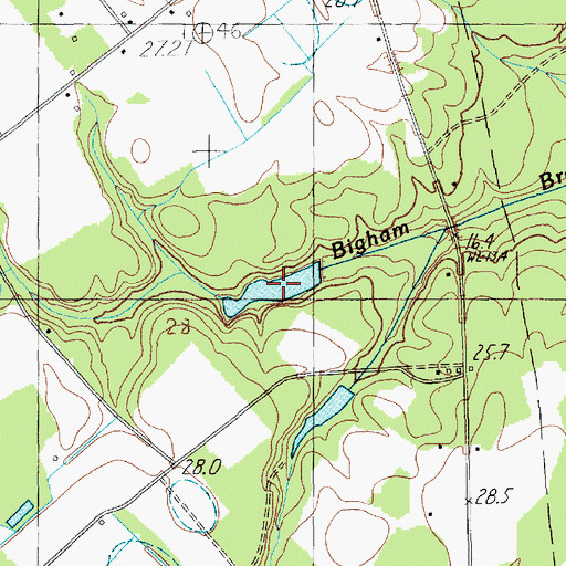 Topographic Map of Bowling Pond, SC