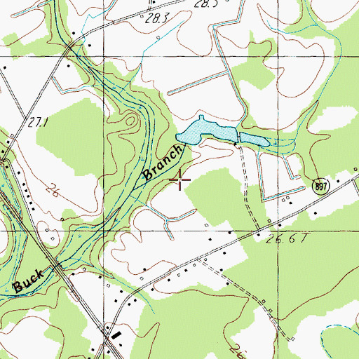 Topographic Map of H S Hyman Pond, SC