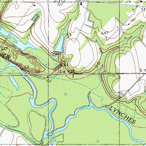 Topographic Map of Richard Holliday Lower Dam D-3577, SC