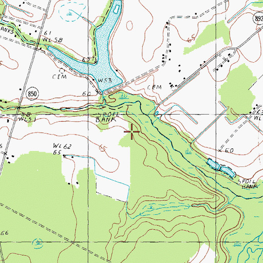 Topographic Map of Askins Pond Dam D-3574, SC