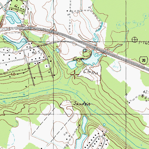 Topographic Map of Murry Pond Dam D-3573, SC