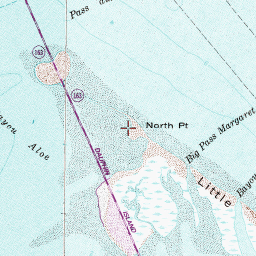 Topographic Map of North Point, AL
